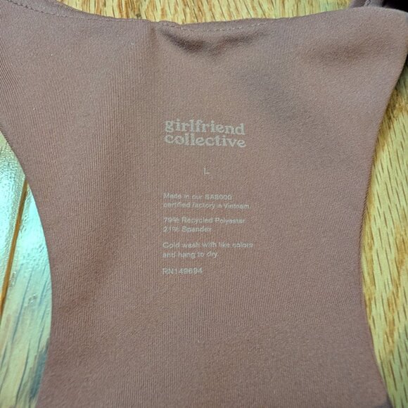 Girlfriend Collective Paloma Racerback Longline Bra Pink Mauve Large - Picture 3 of 6